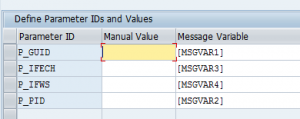 Define parameters ID's and Values