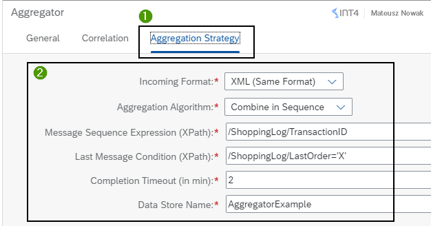 Combine in Sequence Aggregation Algorithm details