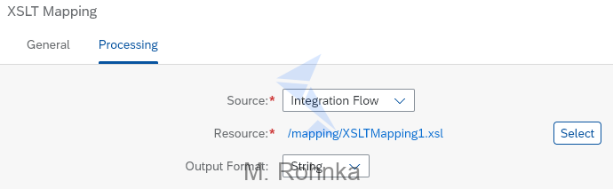 Select or create XSLT mapping