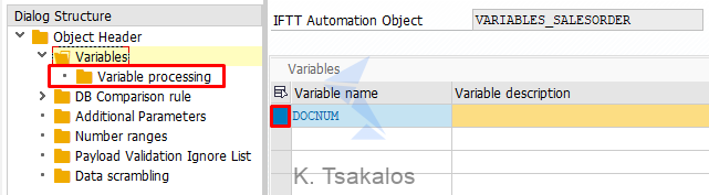 Int4 IFTT Automation Object - VARIABLES_SALESORDER