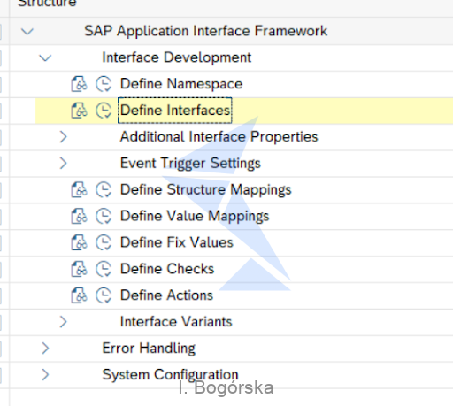 Define Interfeces in SAP AIF