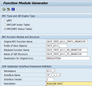 Function Module Generator SAP AIF