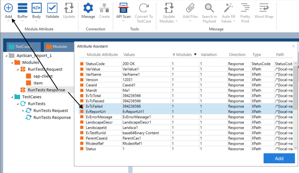 output and validation variables